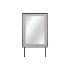 a mirror sitting on top of a metal frame