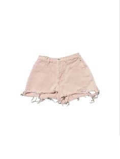 Perfect pair of light, pastel pink denim shorts. High waisted vintage denim cutoff shorts with raw hem and a few purposeful rips.  ~ Fabric: 100% cotton ~ Condition: excellent vintage, nothing wrong to note! ~ Label: Riders ~ Size: women's 3 ~ Fits Like: true, like a size 2-3, small ✂️ Measurements (laid flat, uncuffed) ✂️  ٩۶ Shopping should be fun - feel free to reach out with any questions, comments, to see more pictures or make an offer! ٩۶ Summer Distressed Cotton Shorts, Pink Jean Shorts With Pockets For Spring, Vintage Cotton Shorts For Summer, Relaxed Fit Distressed Shorts For Spring, Summer Cotton Ripped Shorts, Distressed Cotton Summer Shorts, Spring High Waist Cotton Shorts, Ripped Fitted Cotton Jean Shorts, Fitted Cotton Cutoff Jean Shorts