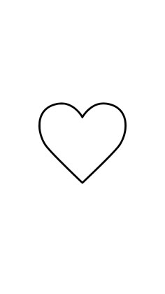 a black and white outline of a heart