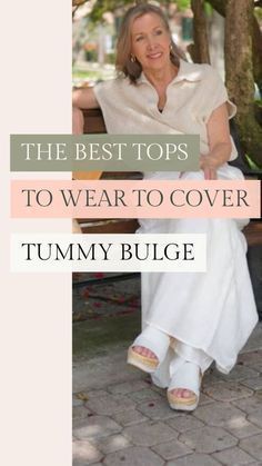 Outfits For 140 Pounds, How To Wear A Babydoll Top, Big Shirt Outfits Women, Tummy Hiding Tops, Outfits For Lower Belly Pooch, Clothes For Bloated Tummy, How To Dress With A Mommy Pooch, Small Bust Big Tummy Outfits, Stomach Flattering Outfits