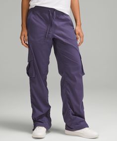 A Pocket-Forward Favourite. This New Version Of Our Dance Studio Pant Has A Roomier Fit With Added Cargo And Back Pockets For Hands-Free Storage. Designed For Casual. This New Relaxed-Fit Version Of Our Dance Studio Pant Feels Roomier Throughout The Hips And Thighs. Consider Sizing Down For A Less Relaxed Fit:full Length Intended To Sit At Ankle. Hand Pockets With Hidden Card Sleeve. Back Pockets. Cargo Pockets. Drawcord To Customize Fit. Cinchable Hems Let You Adjust The Look. | Dance Studio Re Green Cargo Pants, Lululemon Pants, Card Sleeve, Back Women, Cargo Pants Women, Cargo Pant, Pants Design, Dance Studio, New Version