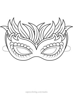 a black and white mask with leaves on the side, for masquerades