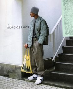 일본 패션, Organic Fashion, Men Fashion Casual Outfits, Streetwear Men Outfits, Look Vintage, Looks Style, Mode Inspiration, Mens Streetwear, Mens Street Style