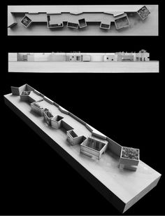 three different views of an architectural model