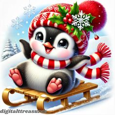 Pinguin Illustration, Penguin Png, Penguin Clipart, Penguin Illustration, Winter Penguin, Penguin Art, Winter Clipart, Christmas Characters, Christmas Penguin