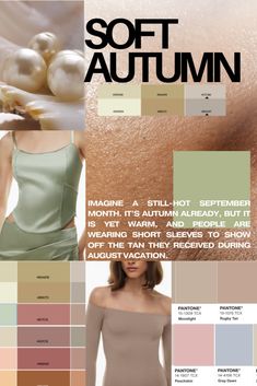 Soft Autumn Inspiration, Muted Autumn Color Palette Outfits, Soft Autumn Fall Outfits, Soft Muted Color Palette, Muted Autumn Makeup, Soft Autumn Fashion, Soft Autumn Outfit Ideas, Soft Autumn Style, Muted Autumn Color Palette