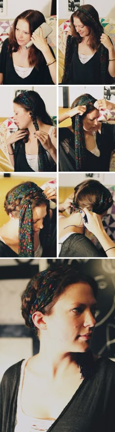 scarf hairstyles Boho Free People, Braided Scarf, Hairstyles Messy, Hair Done, Hair Today, Hair Skin, Down Hairstyles, Scarf Hairstyles