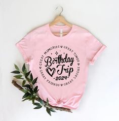 Pink Slogan Top For Birthday, Pink Birthday Top With Text Print, Pink Birthday Tops With Text Print, Pink Tops With Text Print For Birthday, Pink Slogan T-shirt For Birthday, Pre-shrunk Pink Shirt For Birthday, Pink Letter Print Top For Birthday, Pink Letter Print Shirt For Birthday, Pink Text Print T-shirt For Birthday