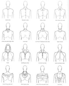 an open book showing different types of mannequins and their necktie shapes