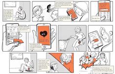 a comic strip with an image of people using cell phones