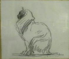 a black and white drawing of a dog