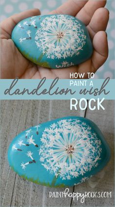 how to paint a dandelion rock