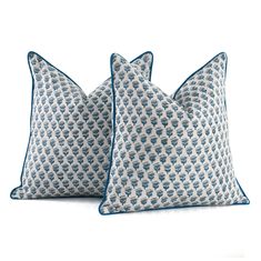 PRICES MAY VARY. 100% Cotton PACKAGE INCLUDES: Set of 2 cotton patterned 18x18 Inch farmhouse pillows that have a modern look with vintage patterns. This statement soft handmade pillows has a unique boho design that makes a perfect decoration for bedroom, living room, farmhouse, car, outdoor or indoor and almost all spaces. UNIQUE DESIGNS: These cushion cover designs are made with 14 inch enclosed hidden zipper for shape maintainence and enhanced look. These are unique and one of a kind as they are inspired from the patterns on India's old forts. PERFECT GIFT: These blue pillows covers or soft pillow case make for a perfect gift for any occasion right from housewarming, anniversary, birthday to Thanksgiving, Fall, Hannukah and more. EASY CARE & MAINTENANCE: These fabric throw pillows are m Pattern Couch, Blue Throw Pillow Covers, Blue Block Print, Block Print Pattern, Pillows For Living Room, Decoration For Bedroom, Boho Style Decor, Living Room Christmas, Living Room Farmhouse