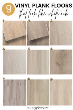 the different types of vinyl plank floors that look like they are made out of wood