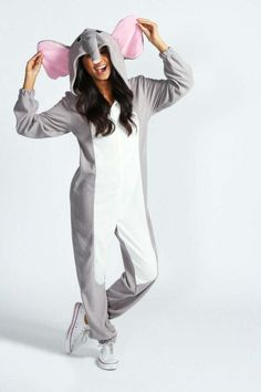 Elephant Animal Adult Womens Onesie - Shop the collection Now! http://www.australiaqld.com/adult-onesies/ Elephant Clothes, Cute Elephant, Comfy Outfits