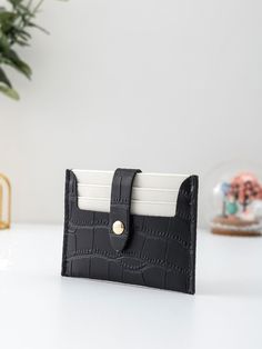 Sleek sellouts! 🤓. Order Qteee-Crocodile Embossed Card Holder - Women Purses at $15.99 Pink Pattern, Womens Purses, Save The Planet, Emboss, Pu Leather