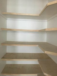 empty shelves in a room with no one inside