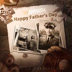 an image of a happy father's day card with baseball mitt and glove