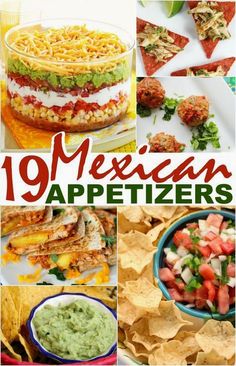 Craving some Mexican flavors to kick off your party? These 19 quick and tasty Mexican appetizers are just what you need for a festive gathering or a Cinco de Mayo celebration. Mexican Dinner Party, Mexican Food Recipes Appetizers, Mexican Party Food, Taco Bar Party, Mexican Theme Party, Mexican Appetizers, Mexican Night, Mexican Fiesta Party, Mexican Christmas