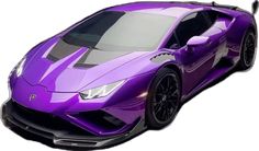 a purple sports car on a white background