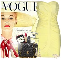 Yellow ruched dress with black and red Yellow Ruched Summer Dress, Yellow Ruched Sundress, Chic Yellow Ruched Dress, Yellow Ruched Mini Dress, Yellow Draped Dress With Ruched Details, Black And Red, Polyvore Image, Bags For Women