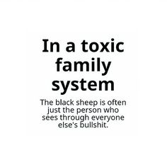 an advertisement with the words in a black and white photo, which reads'in a toxic family system '