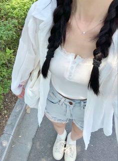 Outfit For Short Girl, Summer Korean Outfits, Korean Style Outfit, Fashion Aesthetic Outfits, Korean Summer Outfits, Outfit Korean Style, Interesting Outfits, Fashion Top Outfits, Easy Trendy Outfits