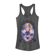 a women's tank top with an image of snow white and prince on it