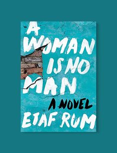 a woman is no man by ejaf rump book cover with torn up brick wall