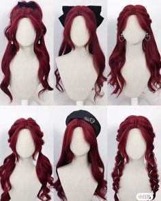 Hairstyles For Long Hair Reference, Persephone Aesthetic Outfit Modern, Cute Fantasy Outfits, Anime Long Hairstyles, Cute Hairstyles Drawings, Anime Hairstyles Female Hair Reference, Powerful Hairstyles, Vampire Hairstyles For Women, Long Hairstyles Drawing