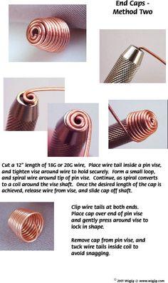 the instructions for how to make an electric coil with copper wire and other metal parts