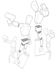 an image of a man doing exercises with boxes on his head and arms in the air