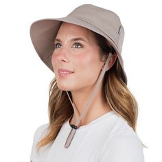 A chic bucket hat with serious sun and rain protection!    Adjustable: Hidden adjustable head drawstring ensures perfect fit  Wide Brim: Offers comfortable field of view, can be styled folded up or down  UV Sun Protection: Rated 50+ UPF cotton and polyester twill  Water Repellent: For the unexpected rain shower  Removable Strap: Adjustable and detachable strap stows away in hidden pocket     Back to Adult Juniper Hats | See more Adult Water Repellent Sun Hats Hiking Hat, Rain Protection, Summer Hats For Women, Summer Sun Hat, Sun And Water, Sun Hats For Women, Hidden Pocket, Rain Shower, Bucket Hats