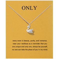 PRICES MAY VARY. This swan necklace is crafted from hand. Select pendant with high quality electroplating, and stainless steel chain, that lasting and hypoallergenicity. Swan necklace makes a perfect unique gifts for women or teen girls! 16.5'' length chain add 2'' extender chain that will comfortably fit most neck sizes. Package by kraft envelope and pearl paper gift cards, that use recyclable materials, minimizes plastic and environmental impact. Give loved ones a daily reminder to feel the be Small Gifts For Women, Swan Necklace, Best Friend Necklace, Dancer Gift, Recyclable Materials, Compass Necklace, Thanks Card, Girls 16, Unique Gifts For Women