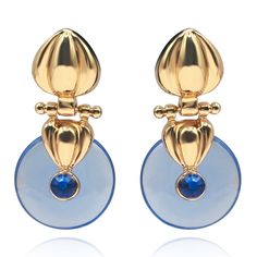 Make a bold statement with these gorgeous sapphire and gold resin earrings, designed for lovers of vibrant colors. Lightweight and easy to wear, these pierced earrings offer both comfort and style, making them an essential addition to your jewelry collection. Their striking combination of rich blue hues and warm gold resin creates a dramatic effect that effortlessly elevates any outfit. Perfect for adding a touch of flair to both casual and formal looks, these earrings are a must-have for anyone looking to showcase their unique style. Avoid contact with water and cosmetics, such as creams or perfumes. Clean with a clean dry cloth. Comes with a velvet pouch. Jewelry Magazine, September Birthstone Jewelry, Glass Drop Earrings, Gold Jewelry Earrings, Jewelry Ring Box, Pearl Jewellery Earrings, Men's Jewelry Rings, Velvet Pouch, Resin Earrings