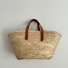 Handmade Straw Basket - Never Used, Excellent New Condition Handles Are ~8 Inches So This Is Not A Long, Tote-Like Bag But More Of A Top-Handle, Though You Could Wear It Over Your Shoulder For A Cropped Look Measurements: 17" Long 8" Tall 9" Wide Thrift Wishlist, Silk Florals, Straw Basket, Bags Handmade, Vintage Hippie, Basket Bag, Black Shoulder Bag, Classic Chic, Crochet Handbags