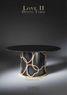 an advertisement for the love ii dining table, designed by tomo de arti