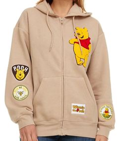 This zippered Hoodie Jacket is not just cute but also super soft on the inside. Machine Wash Cold Tumble Dry Low 60% Cotton 40% Polyester Includes: Chenille With Embroidered Multi Patches Winnie The Pooh Hoodie, Disney Winnie The Pooh, Disney Tops, Zipper Hoodie, Full Zip Hoodie, Fleece Hoodie, Hoodie Jacket, Zip Hoodie, Winnie The Pooh