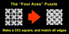 the four pieces of puzzle are shown with an arrow pointing to them