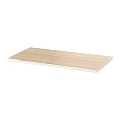 a wooden table top on a white background