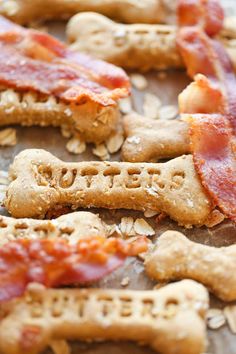 bacon and cheese dog treats on a baking sheet