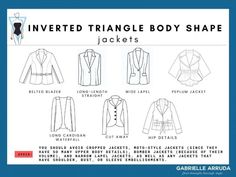 You know you’re an inverted triangle body type but you’re not sure what to do with that information? Well, this your comprehensive style for the inverted triangle. Including how to build a wardrobe for the inverted triangle, inverted triangle outfits, dresses for inverted triangle body shape and more. Inverted triangle fashion doesn’t have to be hard with this style guide. Learn to dress better and find your style and outfit for inverted triangle body shape. Build a wardrobe | tips to dress ... Inverted Triangle Body Type, Inverted Triangle Body Shape Fashion, Inverted Triangle Body Shape Outfits, Triangle Body Shape Fashion, Inverted Triangle Fashion, Triangle Body Shape Outfits, Inverted Triangle Outfits, Body Shape Guide, Dress For Body Shape