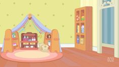 an animated image of a child's play room