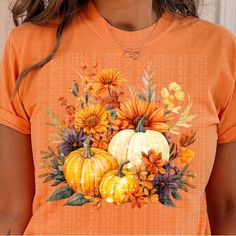 New Without Tags. Unisex Sizing. Great Tshirt For Fall. Orange Graphic Print T-shirt For Fall, Orange Letter Print T-shirt For Fall, Orange T-shirt With Letter Print For Fall, Orange Short Sleeve T-shirt For Fall, Fall Tshirt, Fall Graphic, Autumn T Shirts, Gold Orange, Orange Gold