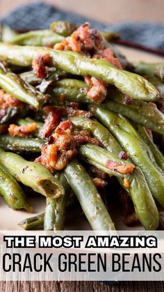 Brown Sugar Bacon Green Beans, Brown Sugar Green Beans Bacon, Bacon Green Beans, Cracked Green Beans, Fresh Green Bean Recipes, Green Beans Side Dish, Brown Sugar Bacon, Green Beans Recipe, Green Beans With Bacon