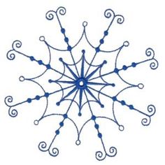 a blue snowflake is shown in the middle of it's design,