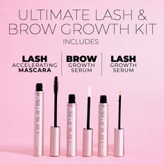 Our Ultimate Lash & Brow Growth Kit includes our best selling Lash Growth Serum, Lash Growth Mascara and Brow Growth Serum. Comes in a handy box. Our Eyelash Enhancing Growth Serum is formulated with natural and safe ingredients to help increase volume, thickness, length and curl of your lashes. Our lash growth serum is vegan, paraben free and cruelty free, contains all natural ingredients, with no artificial fragrances or colours and dermatologically tested. See the appearance of longer, thicke Best Lash Serum, Best Eyelash Growth Serum, Sultry Eyes, Brow Soap, Brow Growth, Brow Growth Serum, Lash Growth Serum, Longer Lashes, Lashes And Brows