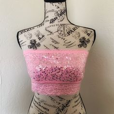 Victoria’s Secret Bandeau. Tried On Once, Never Worn. Pink Fitted Lace Crop Top, Bandeaus, Victoria's Secret Pink, Secret Pink, Women's Intimates, Victoria’s Secret, Victoria Secret Pink, Pink Ladies, Victoria's Secret