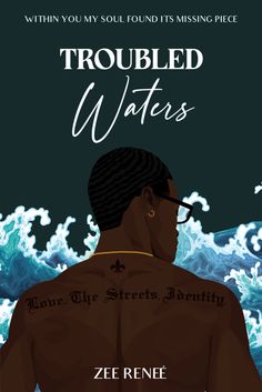 the cover for troubled waters by ze rene, with an image of a man standing in