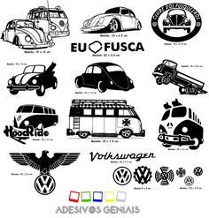 the logos for different types of cars and trucks are shown in black and white colors